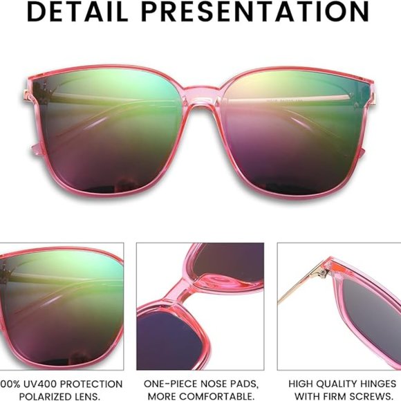 Vintage polarized colorful sunglasses main image 4